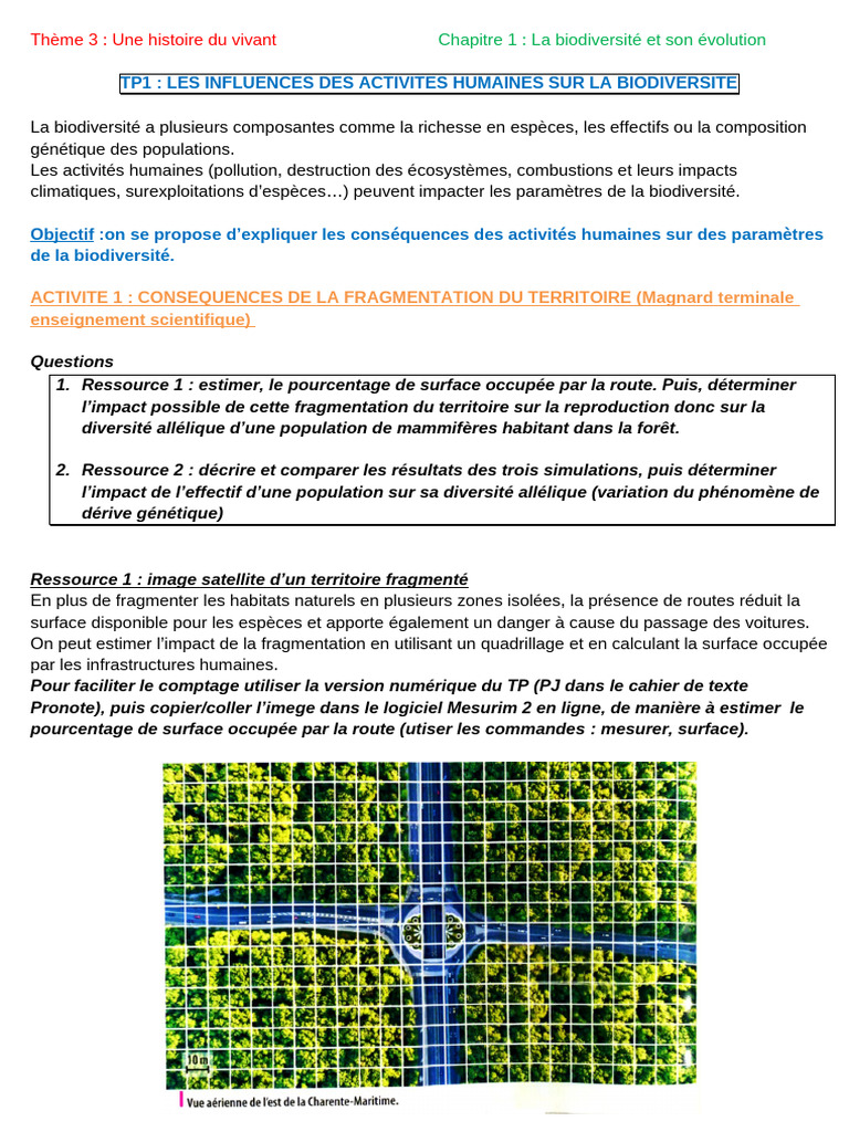 Impact des Activités Humaines sur la Biodiversité | PDF | Biodiversité ...