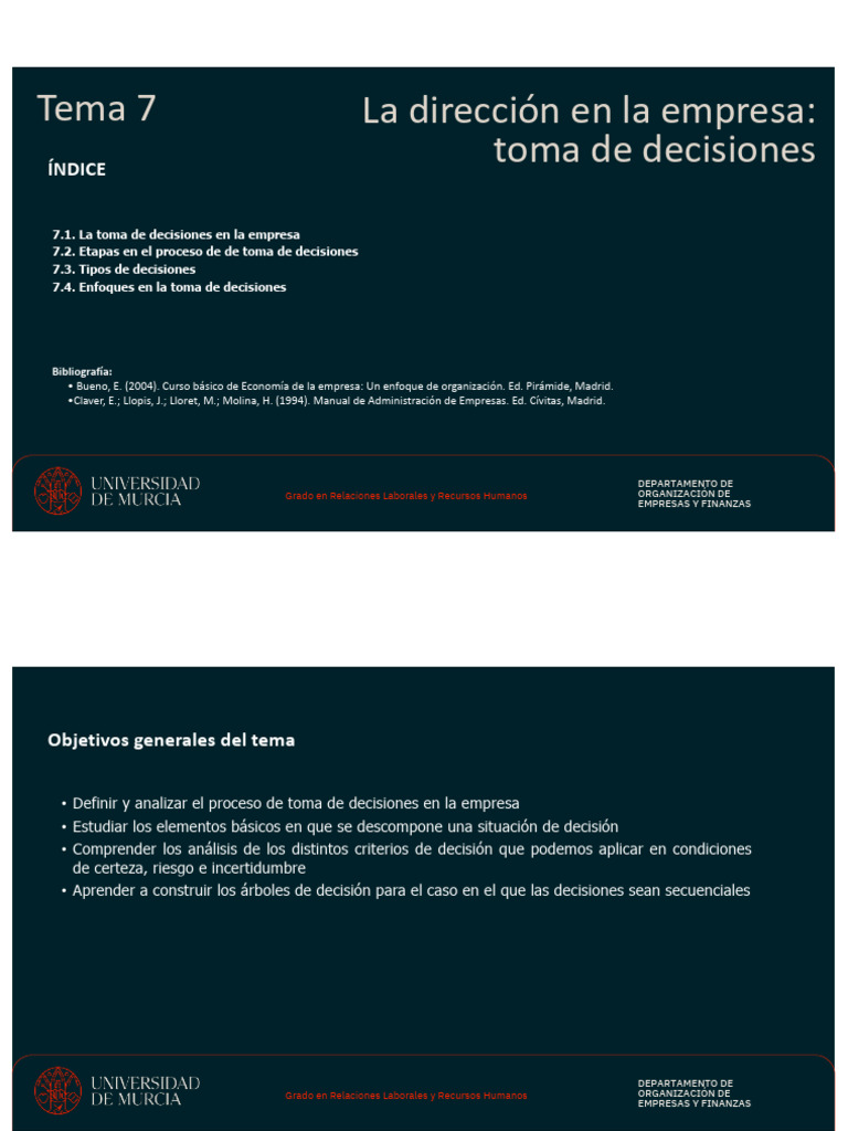 Toma de decisiones en la empresa | PDF | Gestión de recursos humanos ...