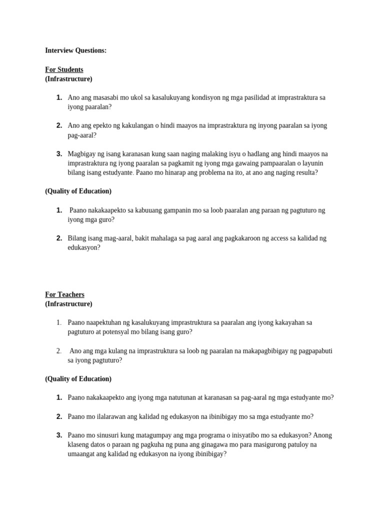Interview Questions | PDF