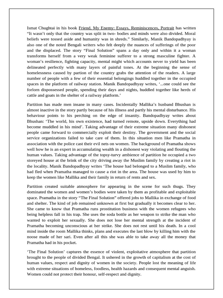 trauma of partition | PDF