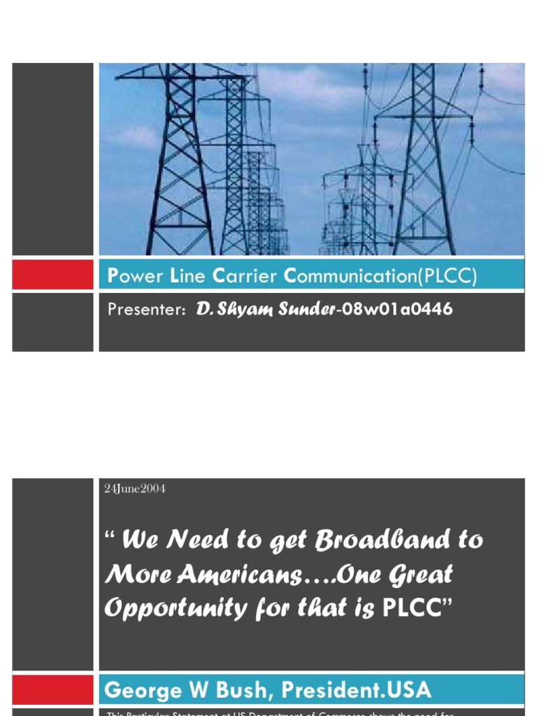 Power Line Carrier Communications