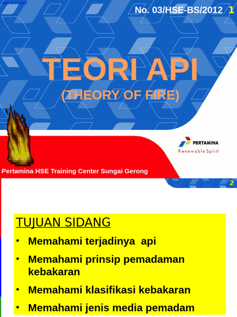 Teori Api dan Pemadaman Kebakaran | PDF