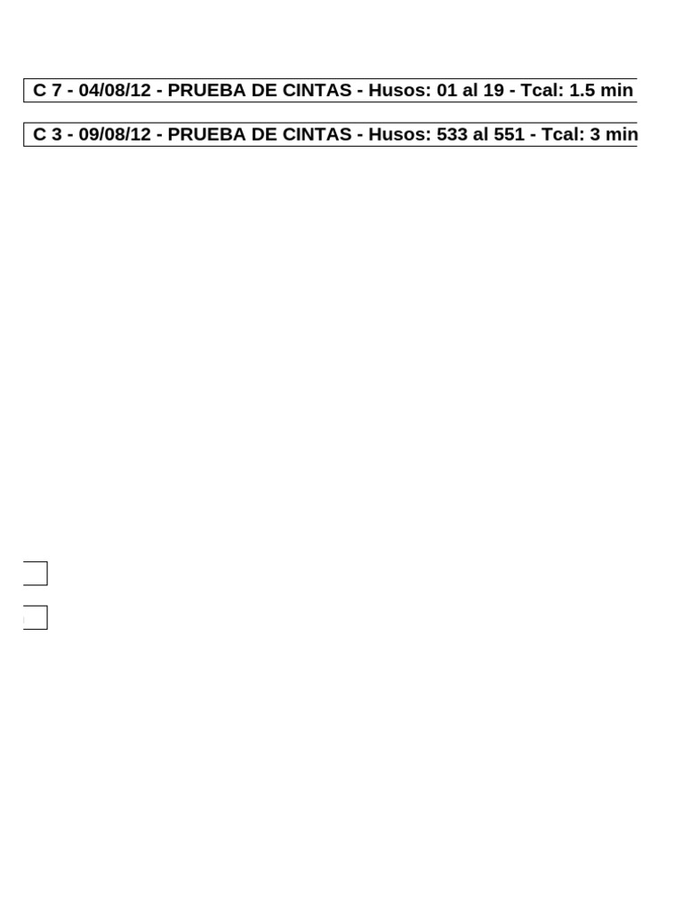 Formato Prueba de Cintas | PDF