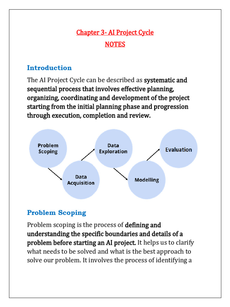 Understanding the AI Project Cycle | PDF | Machine Learning ...