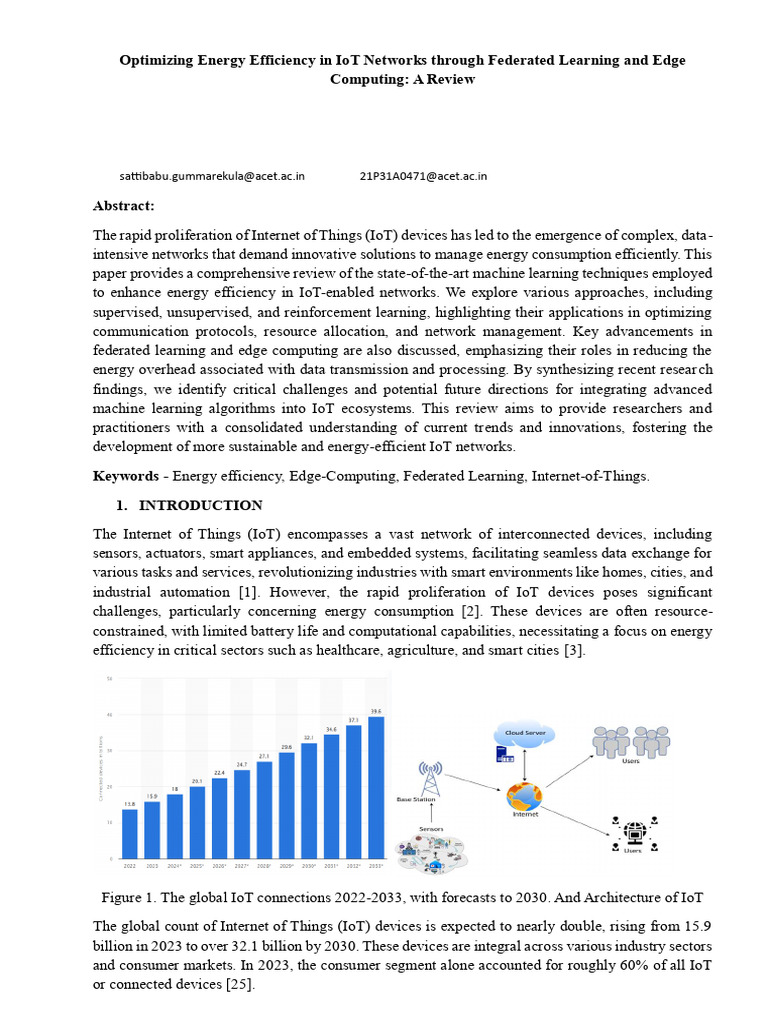 Energy Efficiency in IoT via Federated Learning | PDF | Internet Of ...