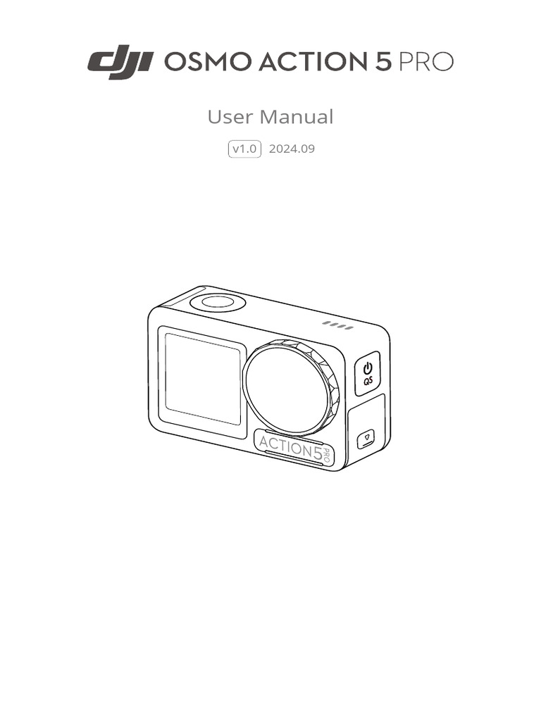 DJI Osmo Action 5 Pro User Manual v1.0 en | PDF | Image Stabilization ...