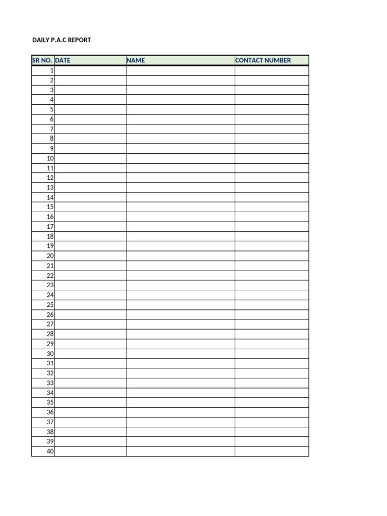 PAC Report & 10 Core Steps Print For Daily | PDF
