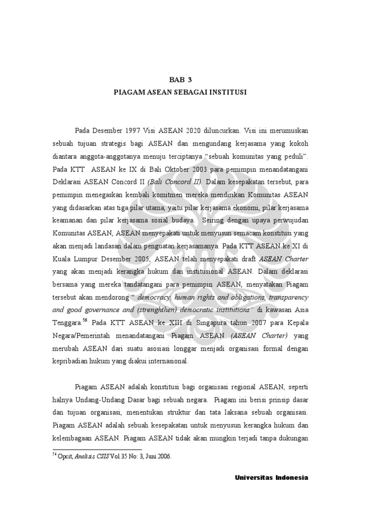 Piagam Asean Sebagai Institusi Asean Ii Pdf