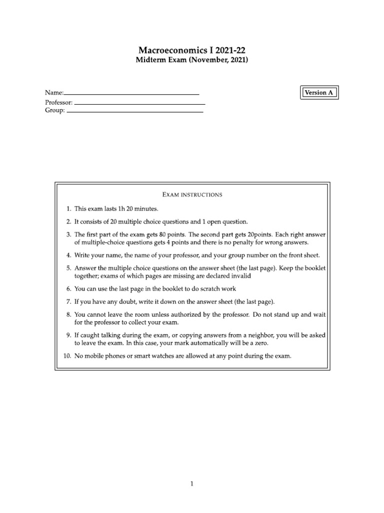 Midterm 2021 A | PDF