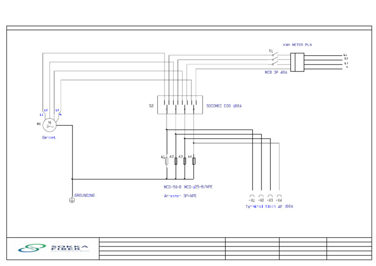 Wiring Diagram KWH 3p Soka Fiber | PDF