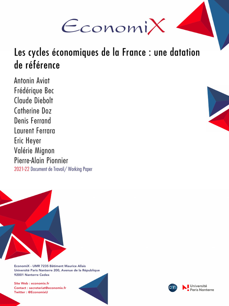 Datation des cycles économiques en France | PDF | Récession | Cycle ...