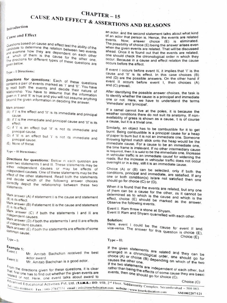Cause and Effect Analysis Guide | PDF | Reason