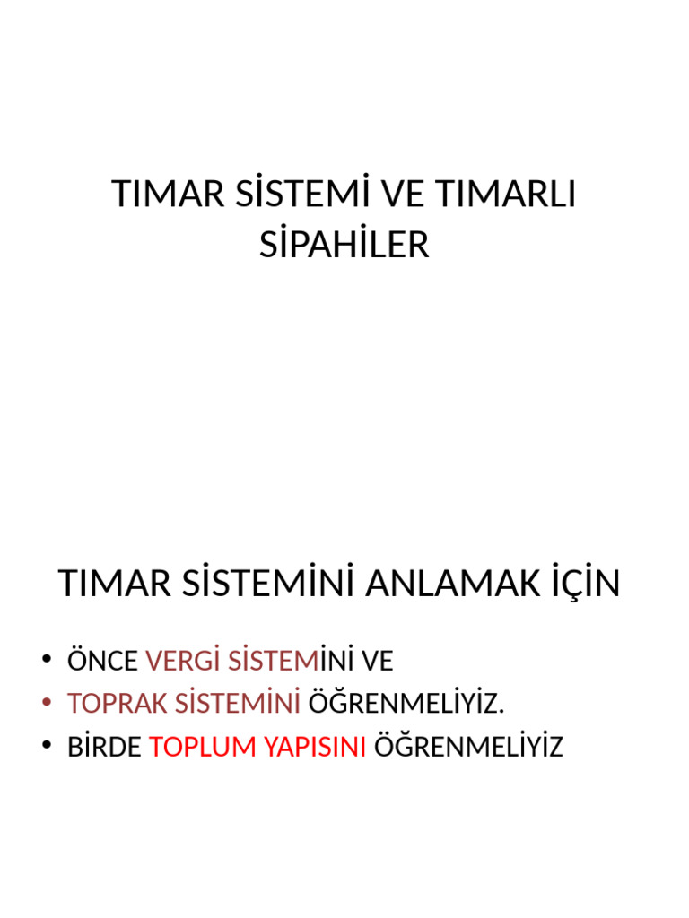 2-Tımar Sistemi Ve Tımarlı Sipahiler YENİ | PDF