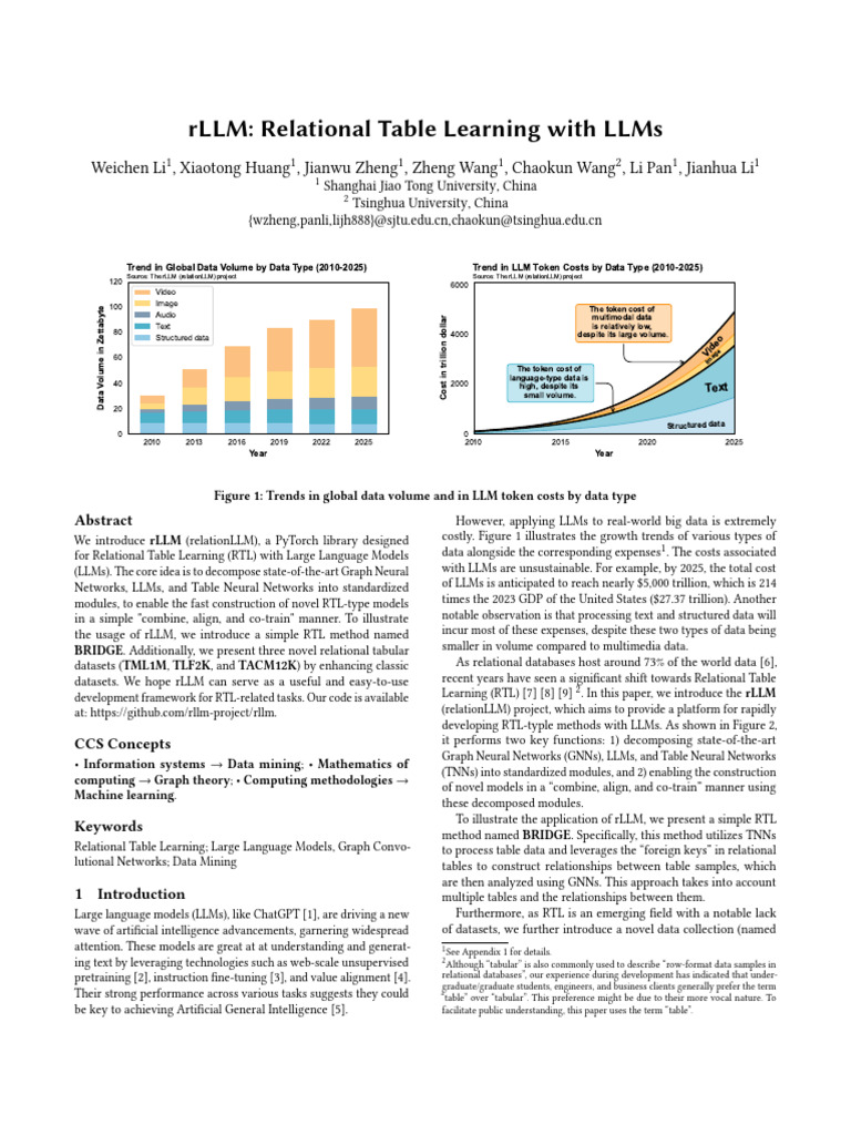 Relational Table Learning with LLMs | PDF