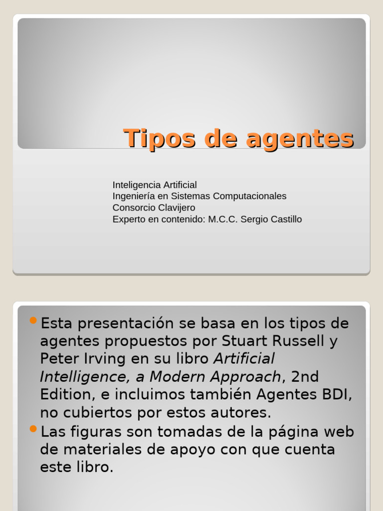 Tipos de Agentes en IA | PDF | Inteligencia artificial | Inteligencia ...