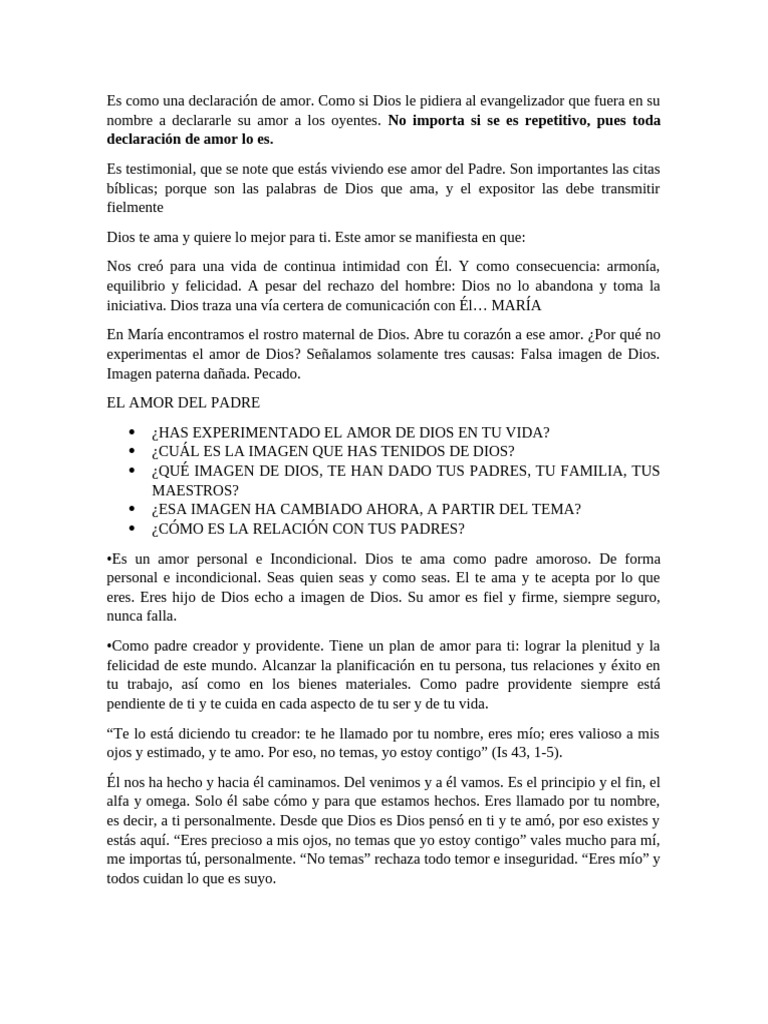 El Amor Incondicional de Dios | PDF | Amor | Cristo (título)