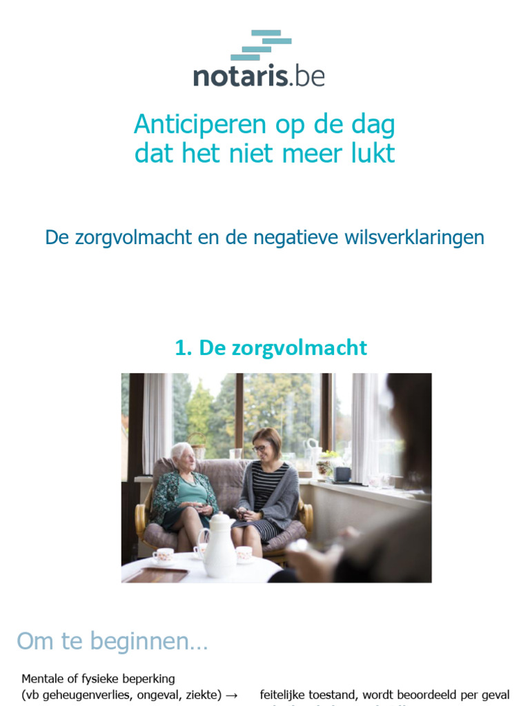 Zorgvolmacht Bewind Wilsverklaringen | PDF