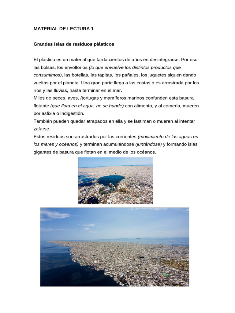 Islas de plástico y calentamiento global | PDF