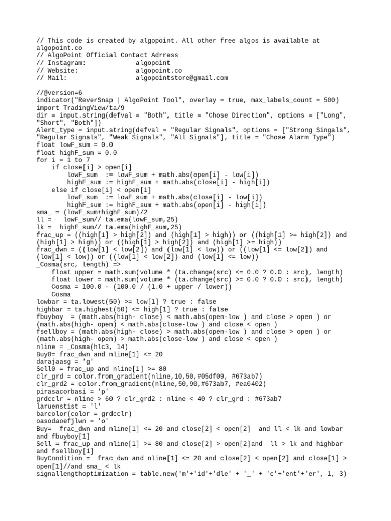 AlgoPoint Trading Indicator Script | PDF