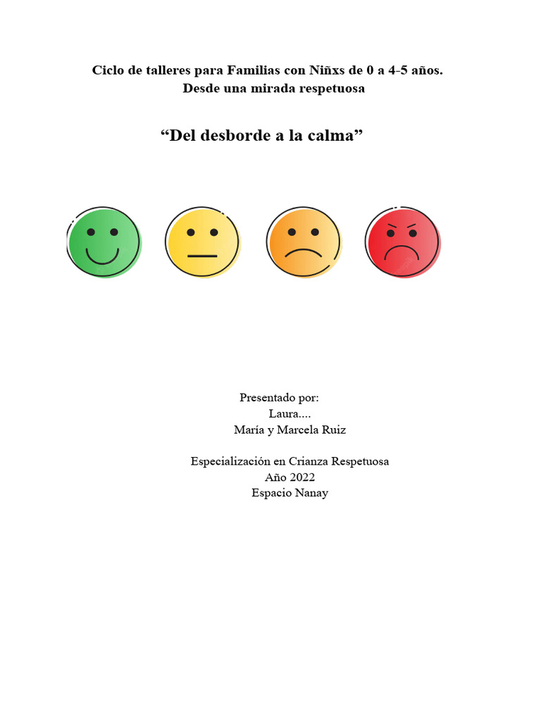 Talleres de Crianza Respetuosa para Familias | PDF | Las emociones ...
