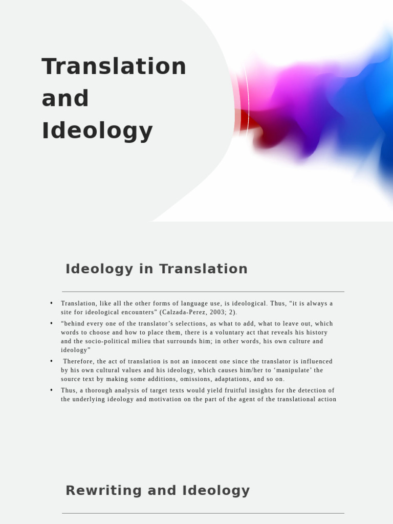 Translation and Ideology | PDF