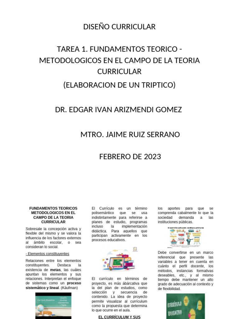 Fundamentos del Diseño Curricular | PDF | Plan de estudios ...
