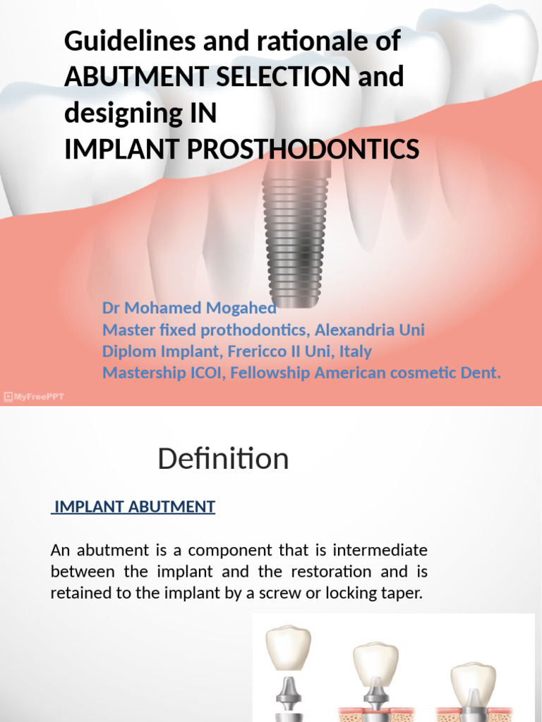 Guidelines for Abutment Selection | PDF | Dental Implant | Dentistry ...