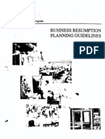 OES State of California - Business Resumption Planning Guidelines