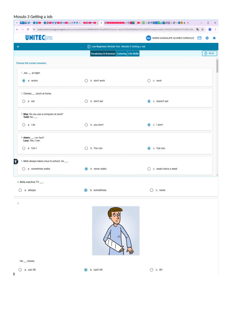 MODULE TEST 3. Getting A Job | PDF