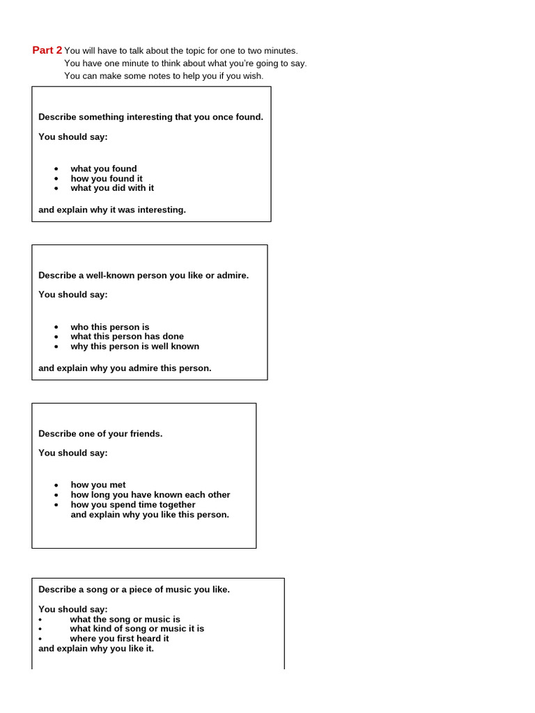 2017 Speaking 2 | PDF