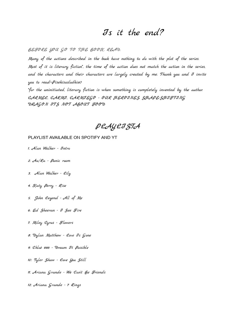 Is It The End | PDF