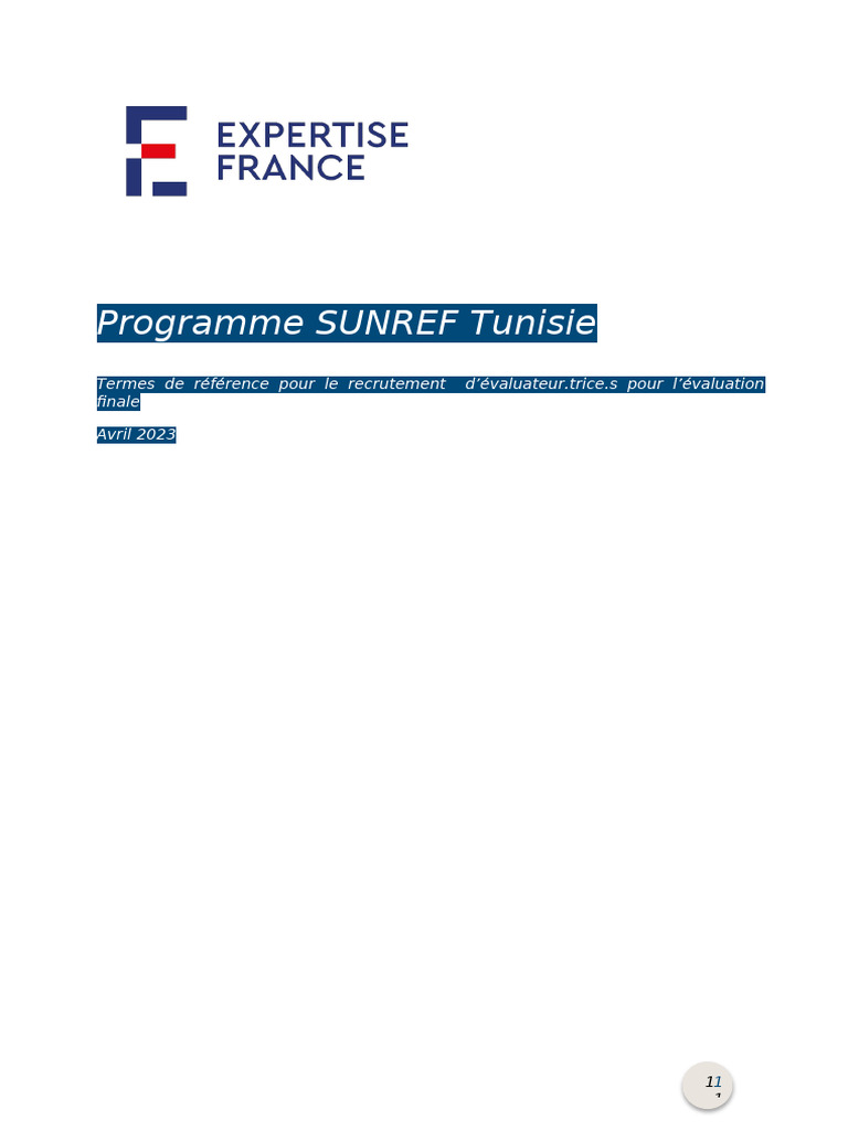 Évaluation finale du programme SUNREF | PDF | Énergie renouvelable ...