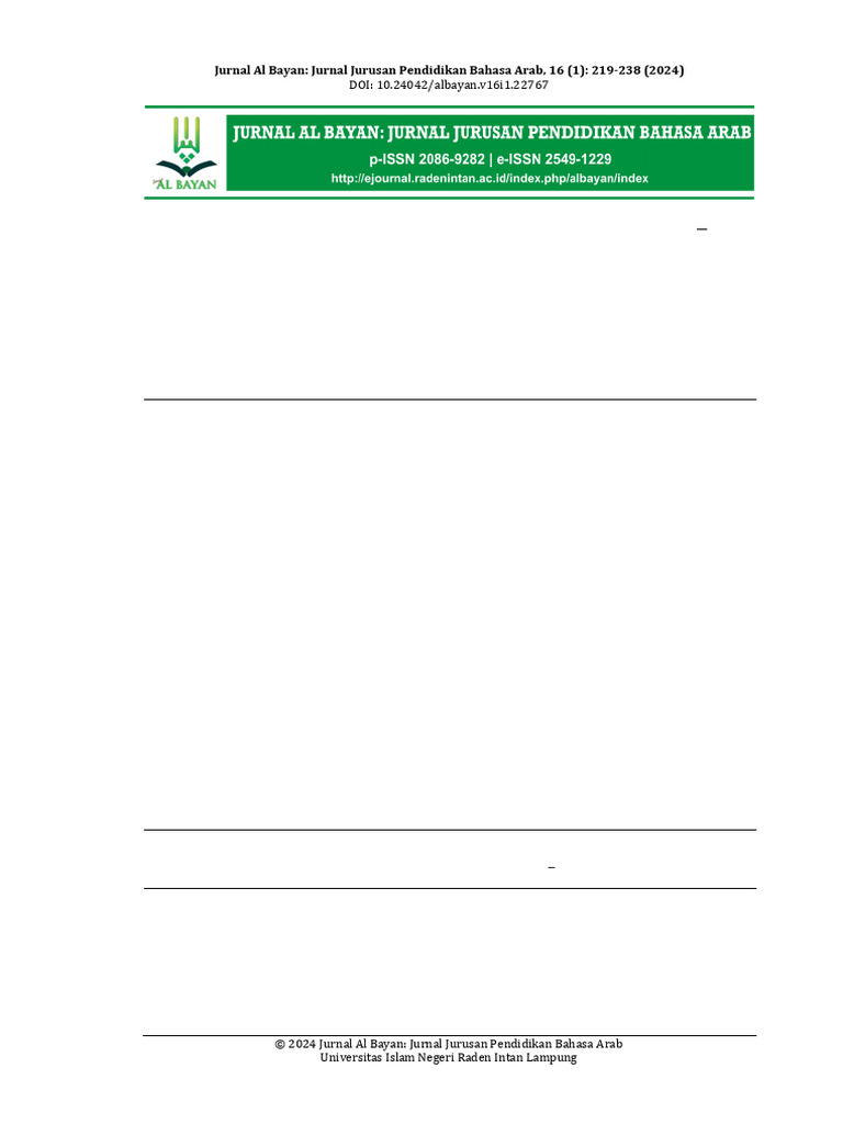 Arabic Language Education in Indonesia | PDF | Arabic | Indonesian Language