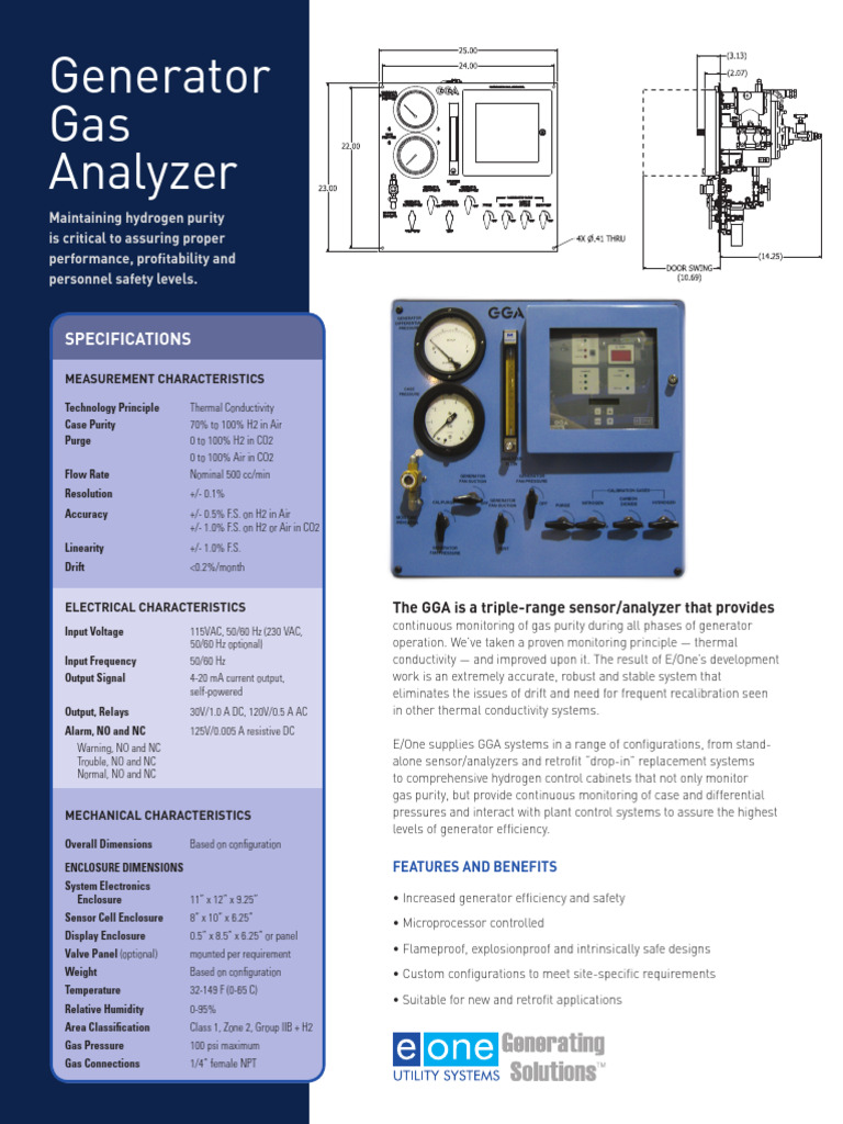 Continuous Hydrogen Gas Analyzer GGA | PDF | Applied And ...