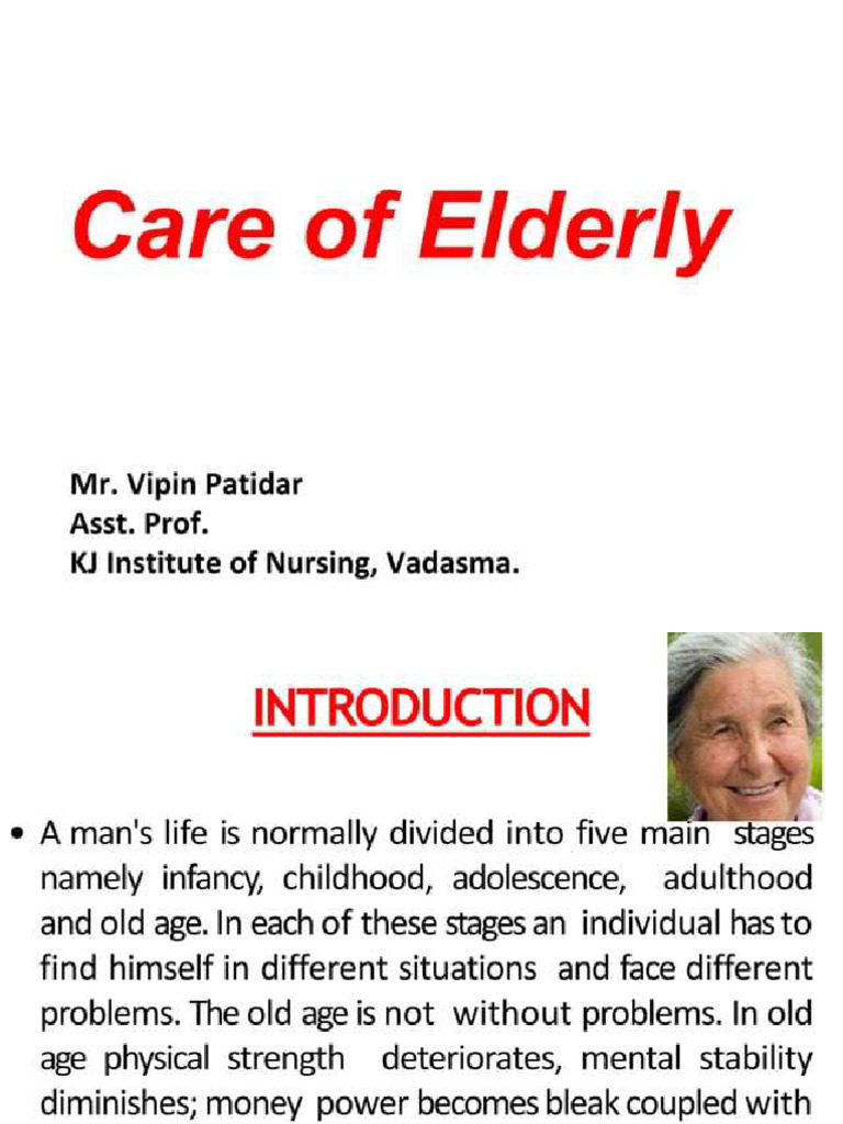 Care of The Elderly | PDF