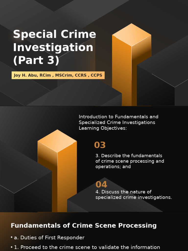 CDI-3-part-3.-pptx | PDF | Crime Scene | Forensic Science