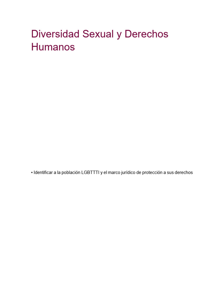 Diversidad Sexual y Derechos Humanos | PDF | La sexualidad humana ...