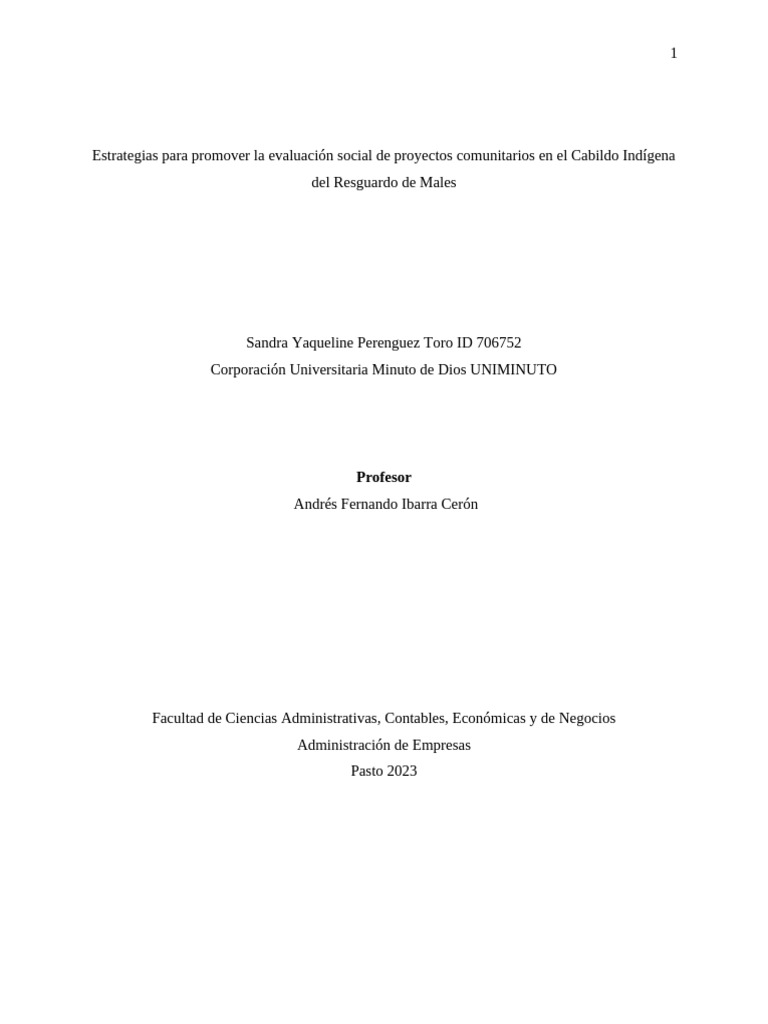 Evaluación Social de Proyectos Comunitarios | PDF | Análisis FODA | Datos