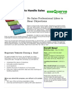 Winning Ways To Handle Sales Objections - May 15, 2012