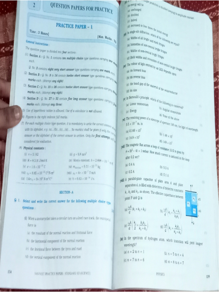 Physics Praticle Paper 1 | PDF