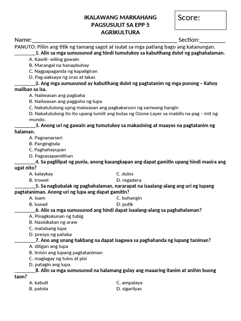 Epp PT Q2 | PDF