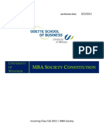 MBA Society Constitution Fall 2011