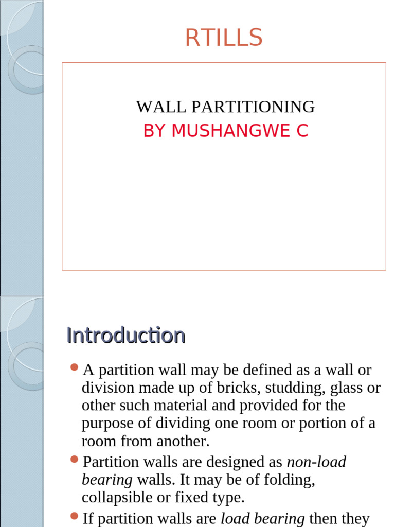 Types and Benefits of Partition Walls | PDF | Wall | Brick