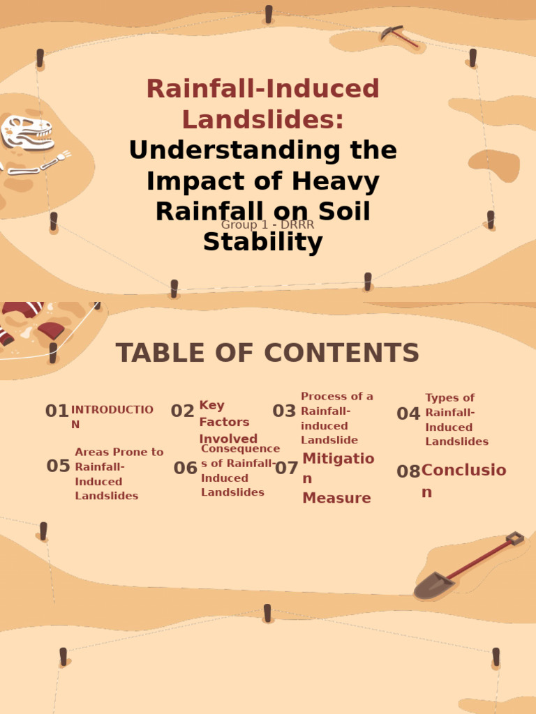 DRRR Group 1 Rainfall Induced Landslides | PDF | Landslide | Soil