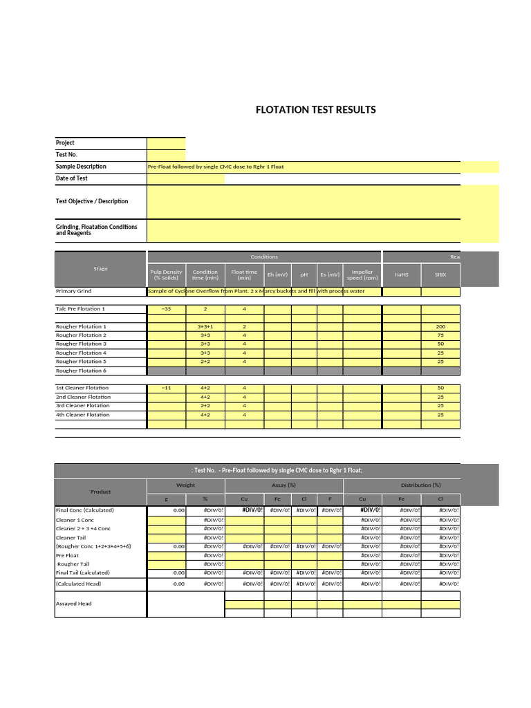 Float Test - PreFloat Followed by CMC 2012 11 05 | PDF | Business ...