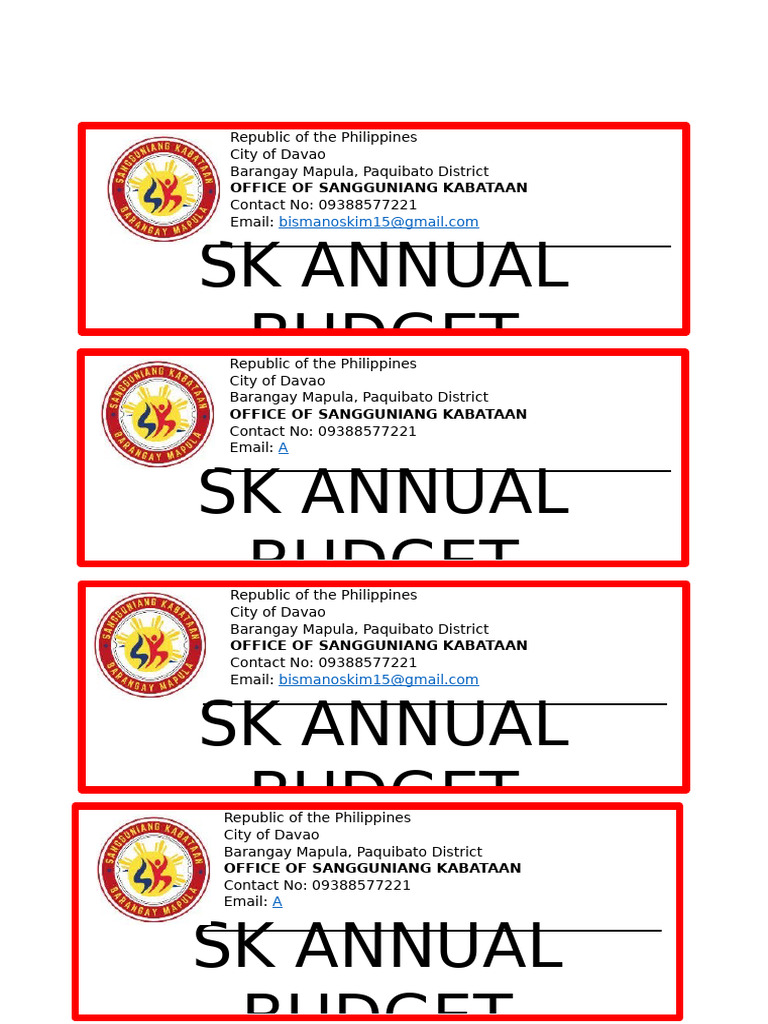 SK Annual Budget Overview | PDF