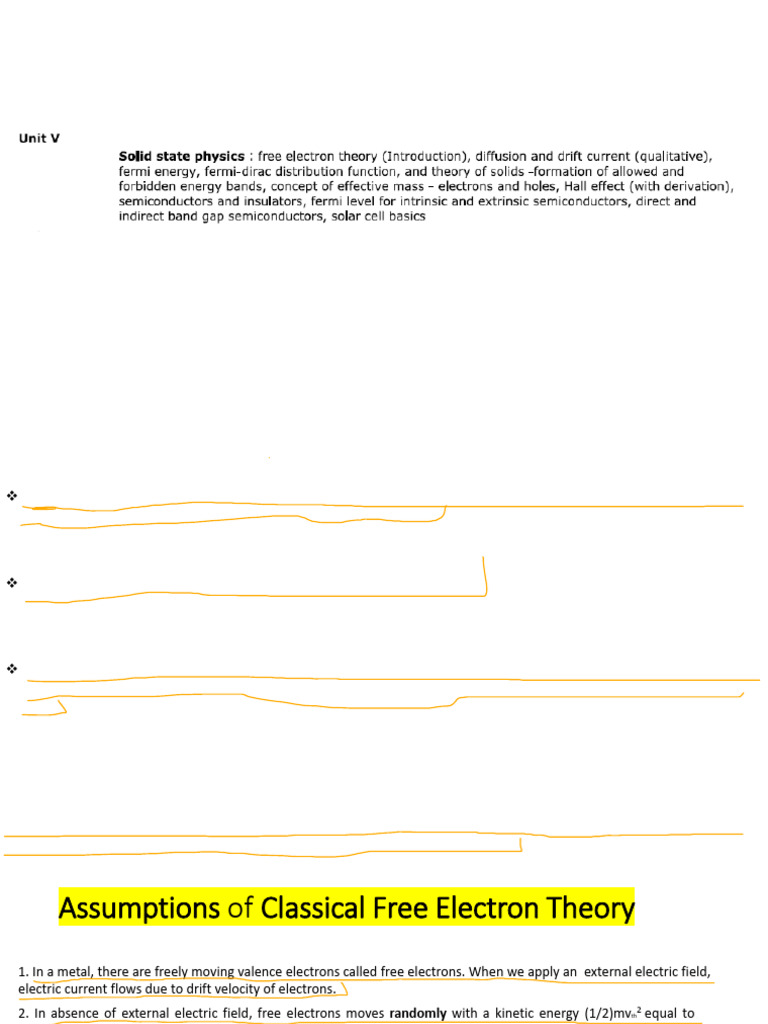 Classical Free Electron Theory Explained | PDF | Electron | Electrical ...