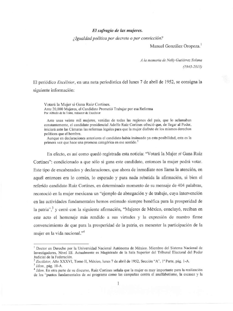 El Sufragio de Las Mujeres | PDF