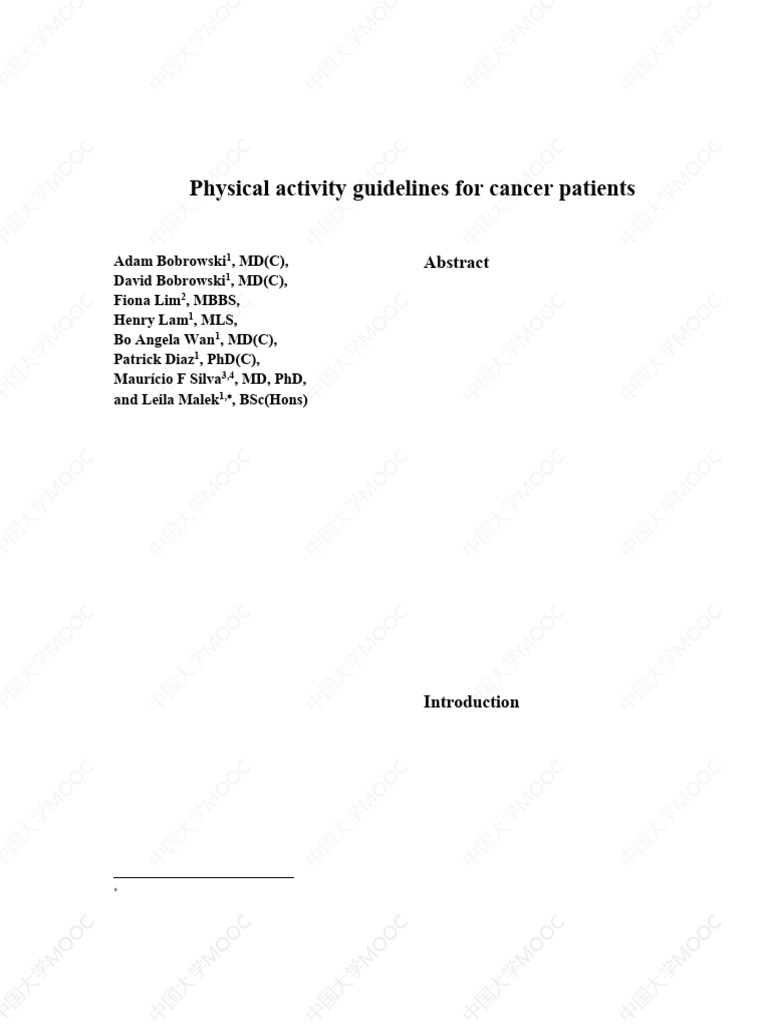10 2 13 5 physical activity guidelines for cancer patients pdf