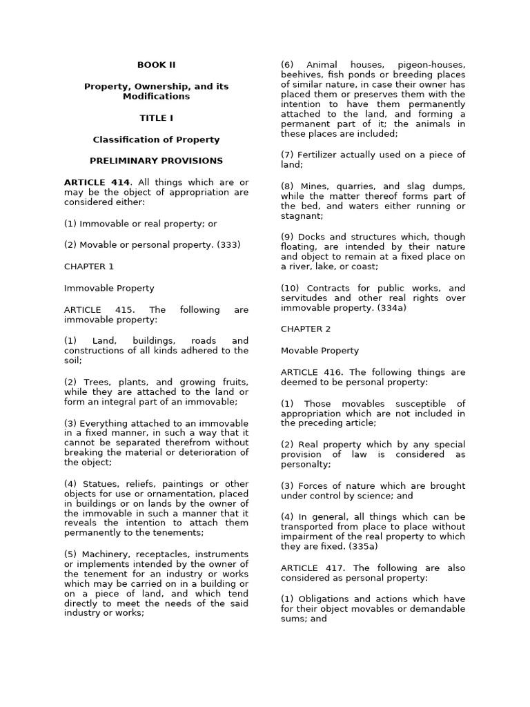 Property Classification and Ownership | PDF | Property | Indemnity